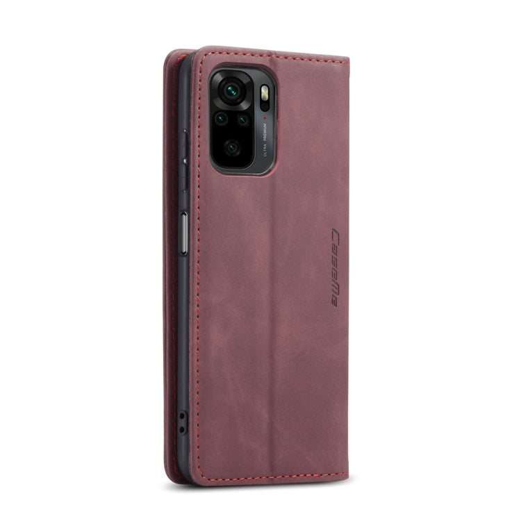 For Xiaomi Redmi Note 10 4G / Note 10s CaseMe 013 Multifunctional Horizontal Flip Leather Case with Holder & Card Slot & Wallet(Wine Red) - Xiaomi Cases by CaseMe | Online Shopping UK | buy2fix