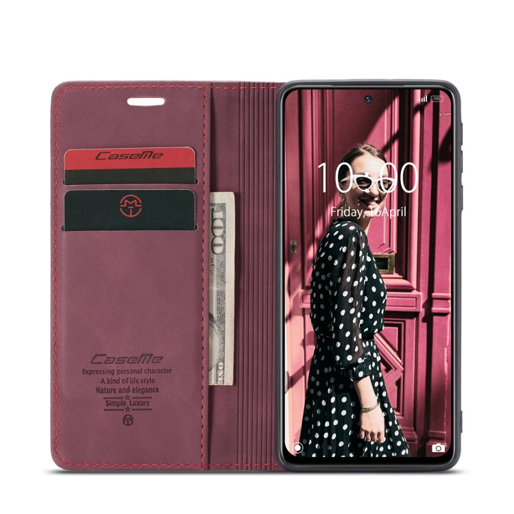 For Xiaomi Redmi Note 10 4G / Note 10s CaseMe 013 Multifunctional Horizontal Flip Leather Case with Holder & Card Slot & Wallet(Wine Red) - Xiaomi Cases by CaseMe | Online Shopping UK | buy2fix