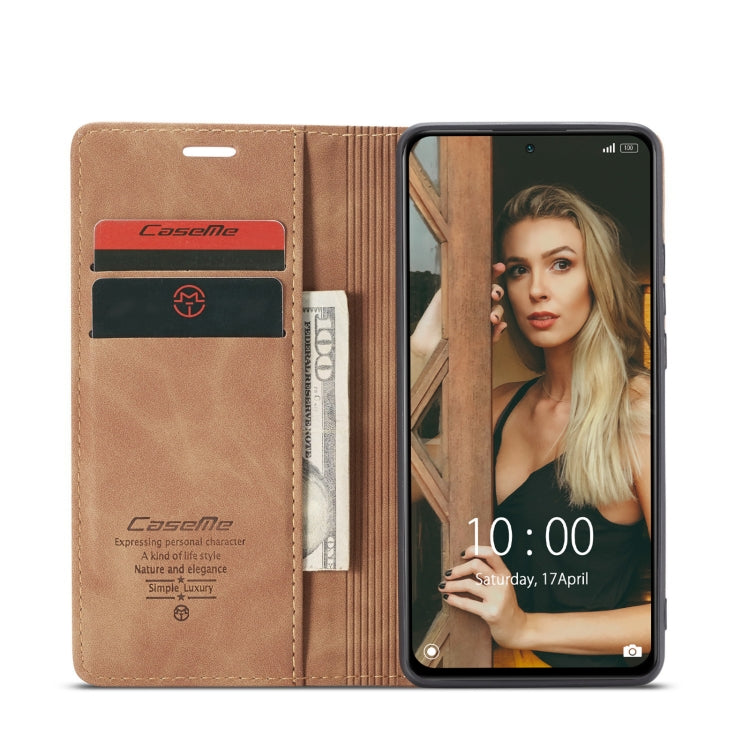 For Xiaomi Redmi Note 10 Pro 4G / Note 10 Pro Max CaseMe 013 Multifunctional Horizontal Flip Leather Case with Holder & Card Slot & Wallet(Brown) - Note 10 Pro Cases by CaseMe | Online Shopping UK | buy2fix