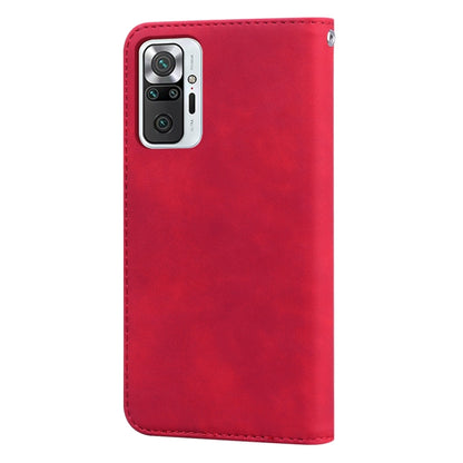 For Xiaomi Redmi Note 10 Pro Frosted Business Magnetic Horizontal Flip PU Leather Case with Holder & Card Slot & Lanyard(Red) - Xiaomi Accessories by buy2fix | Online Shopping UK | buy2fix