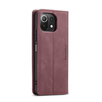 For Xiaomi Mi 11 Lite CaseMe 013 Multifunctional Horizontal Flip Leather Case, with Card Slot & Holder & Wallet(Wine Red) - Xiaomi Cases by CaseMe | Online Shopping UK | buy2fix