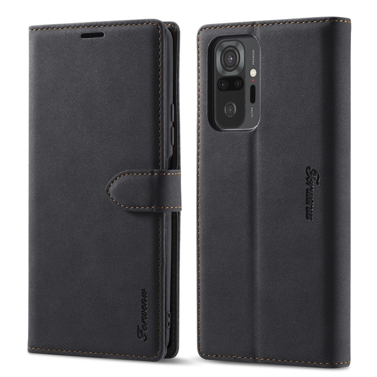 For Xiaomi Poco F3 Forwenw F1 Series Matte Strong Magnetism Horizontal Flip Leather Case with Holder & Card Slots & Wallet & Photo Frame(Black) - Xiaomi Cases by Forwenw | Online Shopping UK | buy2fix