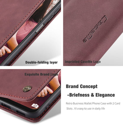 For Samsung Galaxy A22 5G CaseMe 013 Multifunctional Horizontal Flip Leather Case with Card Slot & Holder & Wallet(Wine Red) - Galaxy Phone Cases by CaseMe | Online Shopping UK | buy2fix