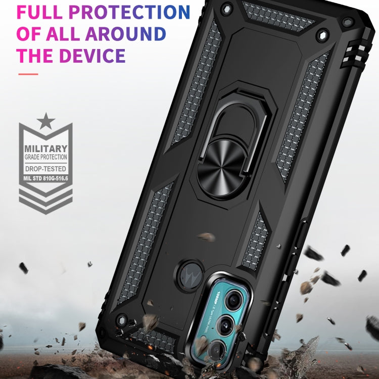 For Motorola Moto G60 / G40 Fusion Shockproof TPU + PC Protective Case with 360 Degree Rotating Holder(Black) - Motorola Cases by buy2fix | Online Shopping UK | buy2fix