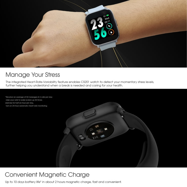 CS201 1.3 inch TFT Color Screen IP68 Waterproof Sport Smart Watch, Support Sleep Monitoring / Heart Rate Monitoring / Blood Oxygen Monitoring / Message Push(Black) - Smart Wear by buy2fix | Online Shopping UK | buy2fix