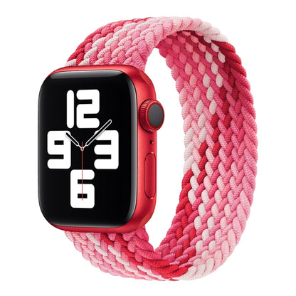 Single Loop Weaving Nylon Watch Band, Size: M 155mm For Apple Watch Ultra 49mm&Watch Ultra 2 49mm / Series 9&8&7 45mm / SE 3&SE 2&6&SE&5&4 44mm / 3&2&1 42mm(Strawberry Red) - Watch Bands by buy2fix | Online Shopping UK | buy2fix