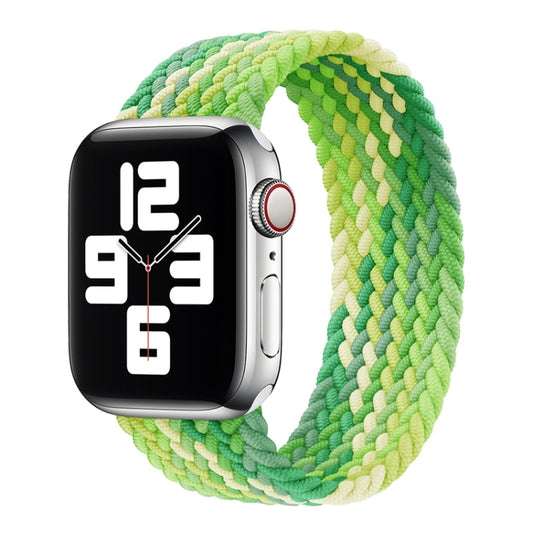 Single Loop Weaving Nylon Watch Band, Size: M 155mm For Apple Watch Ultra 49mm&Watch Ultra 2 49mm / Series 9&8&7 45mm / SE 3&SE 2&6&SE&5&4 44mm / 3&2&1 42mm(Lime) - Watch Bands by buy2fix | Online Shopping UK | buy2fix