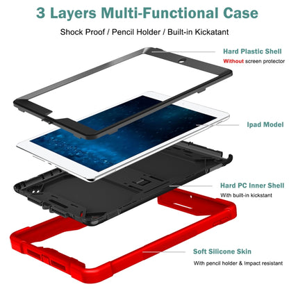 Silicone + PC Shockproof Protective Case with Holder For iPad 9.7 inch (2017/2018)(Red + Black) - iPad 9.7 (2018) & (2017) Cases by buy2fix | Online Shopping UK | buy2fix