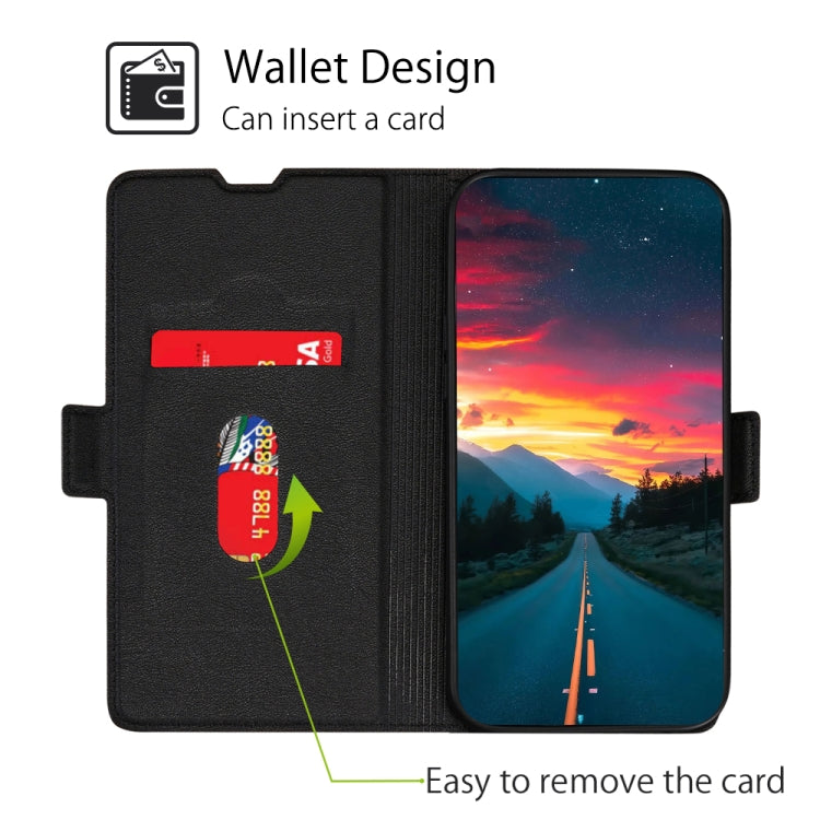 Ultra-thin Voltage Side Buckle PU + TPU Horizontal Flip Leather Case with Holder & Card Slot For iPhone 8 Plus & 7 Plus(Black) - More iPhone Cases by buy2fix | Online Shopping UK | buy2fix