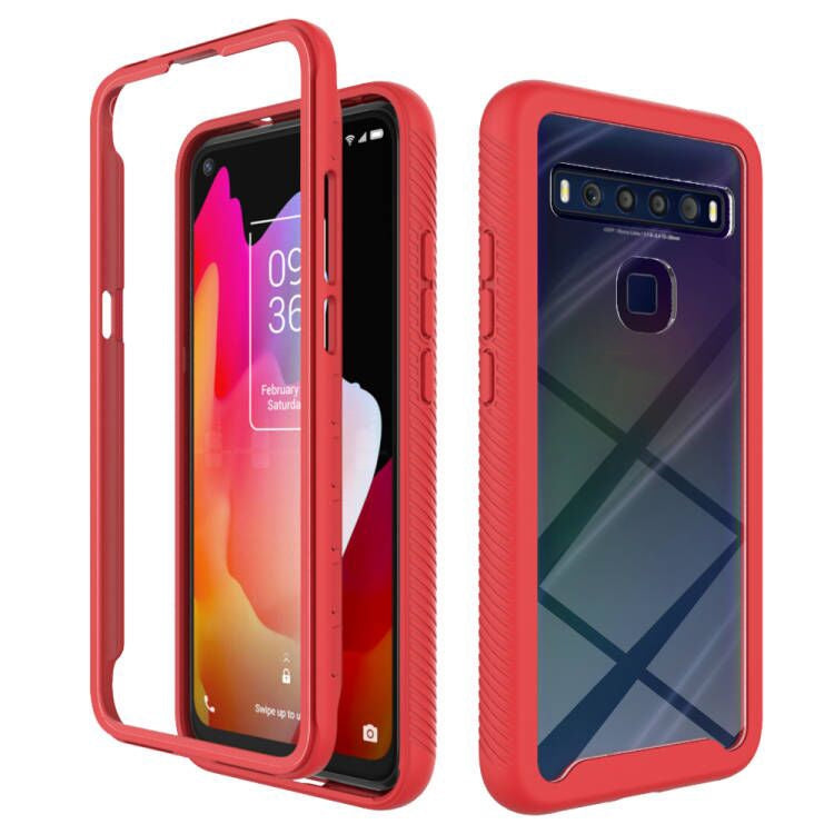 For TCL 10L Starry Sky Solid Color Series Shockproof PC + TPU Case(Red) - More Brand by buy2fix | Online Shopping UK | buy2fix