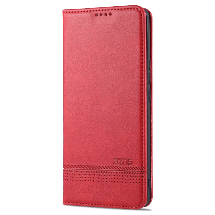 For Honor 50 AZNS Magnetic Calf Texture Horizontal Flip Leather Case with Card Slots & Holder & Wallet(Red) - Honor Cases by AZNS | Online Shopping UK | buy2fix