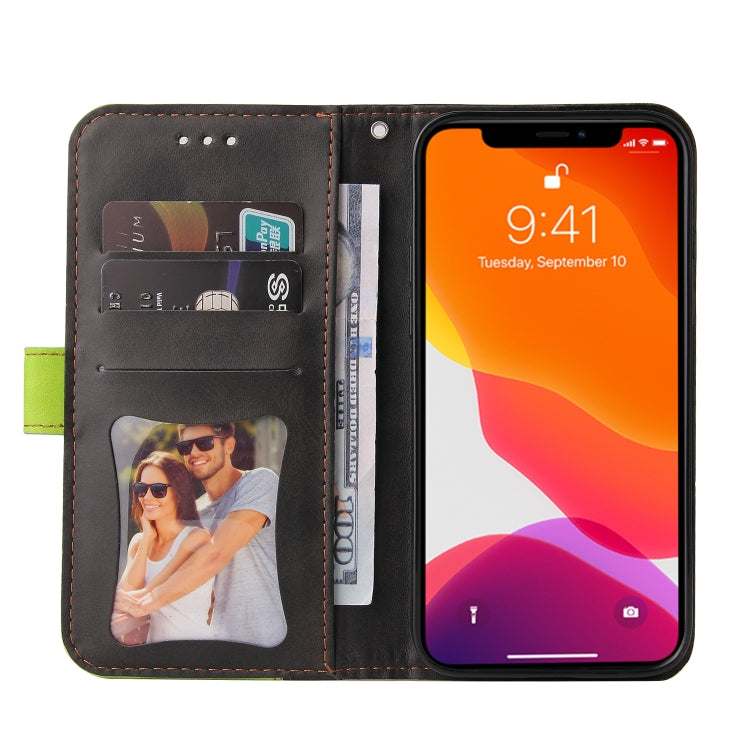 For iPhone 13 Pro Business Stitching-Color Horizontal Flip PU Leather Case with Holder & Card Slots & Photo Frame  (Green) - iPhone 13 Pro Cases by buy2fix | Online Shopping UK | buy2fix