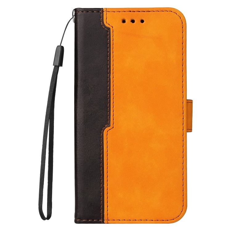 For iPhone 13 Pro Max Business Stitching-Color Horizontal Flip PU Leather Case with Holder & Card Slots & Photo Frame  (Orange) - iPhone 13 Pro Max Cases by buy2fix | Online Shopping UK | buy2fix