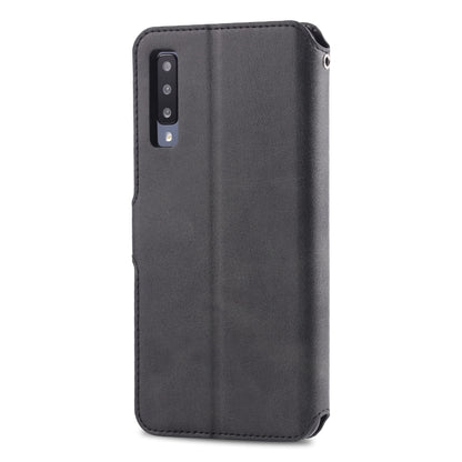 For Galaxy A70 / A7 2019 AZNS Calf Texture Magnetic Horizontal Flip PU Leather Case with Holder & Card Slots & Photo Frame(Black) - Galaxy Phone Cases by AZNS | Online Shopping UK | buy2fix