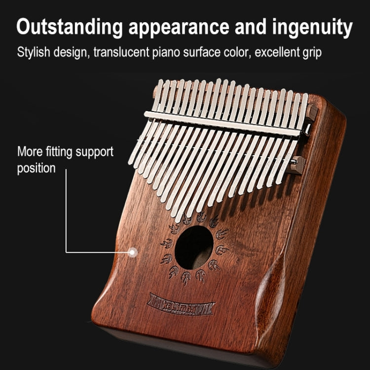 17 Tone Acacia Wood Thumb Piano Kalimba Musical Instruments(Aurora Blue-Sun) - Keyboard Instruments by buy2fix | Online Shopping UK | buy2fix