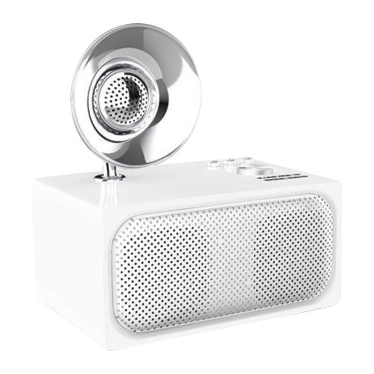 SOAIY Retro Subwoofer Bluetooth Speaker Wireless Mini Radio(White) -  by buy2fix | Online Shopping UK | buy2fix