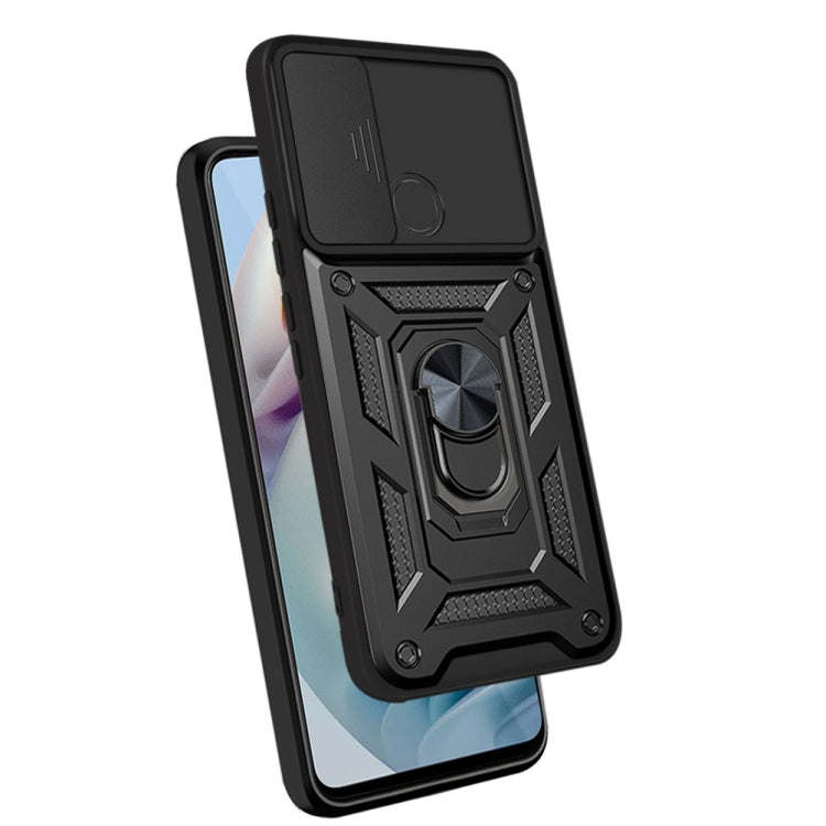 For Motorola Moto G60 Sliding Camera Cover Design TPU+PC Protective Case(Black) - Motorola Cases by buy2fix | Online Shopping UK | buy2fix