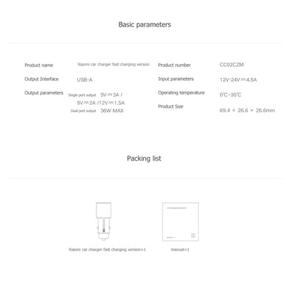 Original Xiaomi X2 Car QC3.0 Dual USB Quick Charger - In Car by Xiaomi | Online Shopping UK | buy2fix