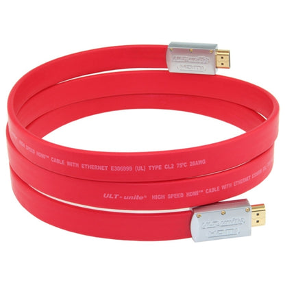 ULT-unite 4K Ultra HD Gold-plated HDMI to HDMI Flat Cable, Cable Length:10m(Red) -  by ult-unite | Online Shopping UK | buy2fix