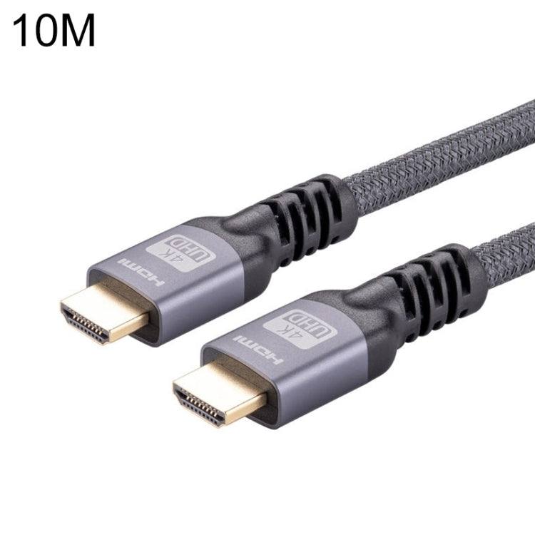 HDMI 2.0 Male to HDMI 2.0 Male 4K Ultra-HD Braided Adapter Cable, Cable Length:10m(Grey) - Cable by buy2fix | Online Shopping UK | buy2fix