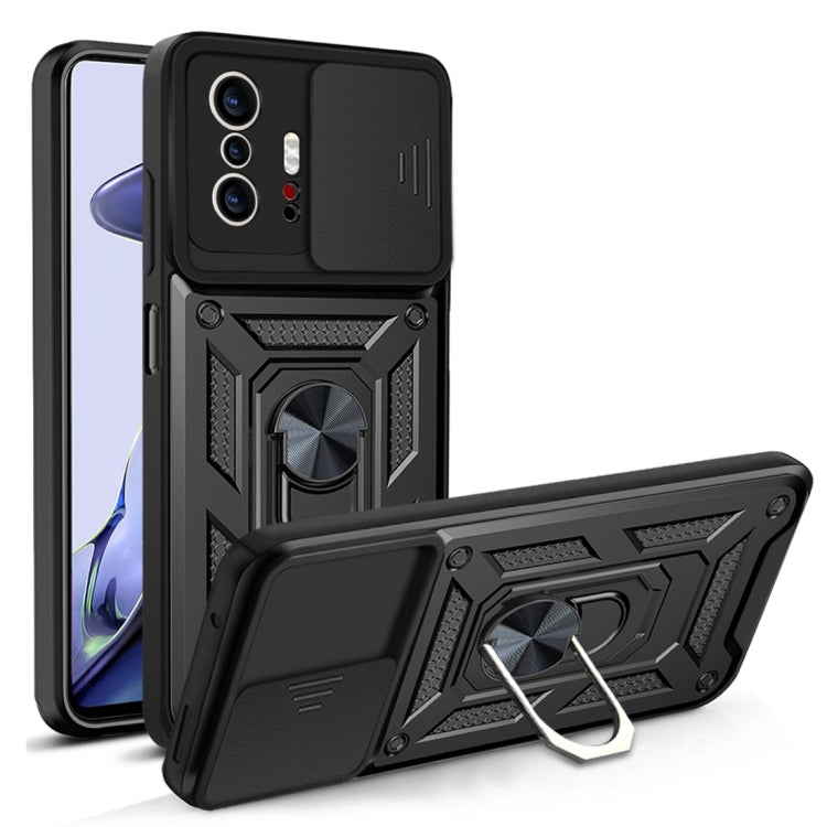 For Xiaomi Mi 11T / 11T Pro Sliding Camera Cover Design TPU+PC Protective Case(Black) - Xiaomi Accessories by buy2fix | Online Shopping UK | buy2fix