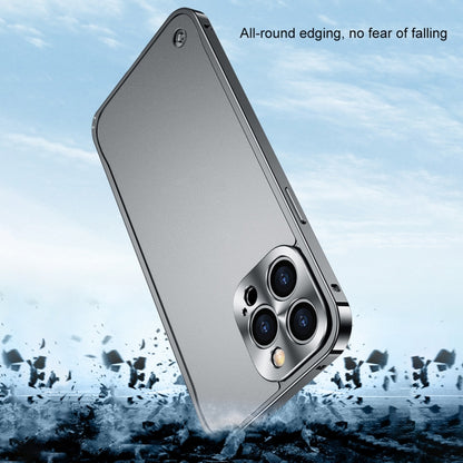 For iPhone 13 Metal Frame Frosted PC Shockproof Phone Case(Black) - Apple Accessories by buy2fix | Online Shopping UK | buy2fix