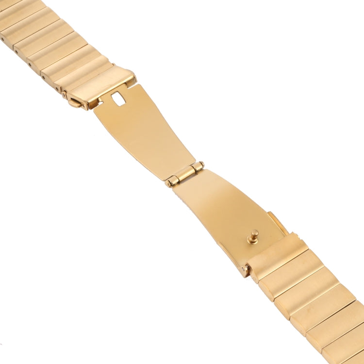 For Fitbit Charge 5 One-bead Steel Strap Watch Band(Gold) - Watch Bands by buy2fix | Online Shopping UK | buy2fix