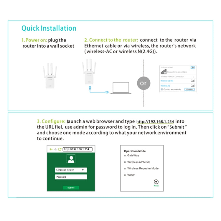 Wireless Smart WiFi Router Repeater with 4 WiFi Antennas, Plug Specification:UK Plug(White) - Wireless Routers by buy2fix | Online Shopping UK | buy2fix