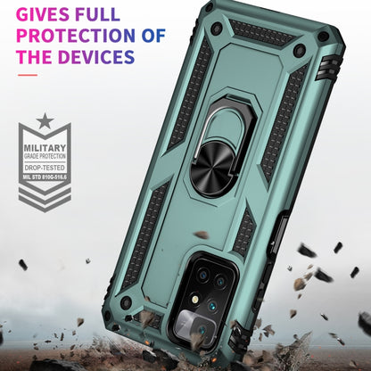 For Xiaomi Redmi 10 Shockproof TPU + PC Phone Case with 360 Degree Rotating Holder(Dark Green) - Xiaomi Cases by buy2fix | Online Shopping UK | buy2fix