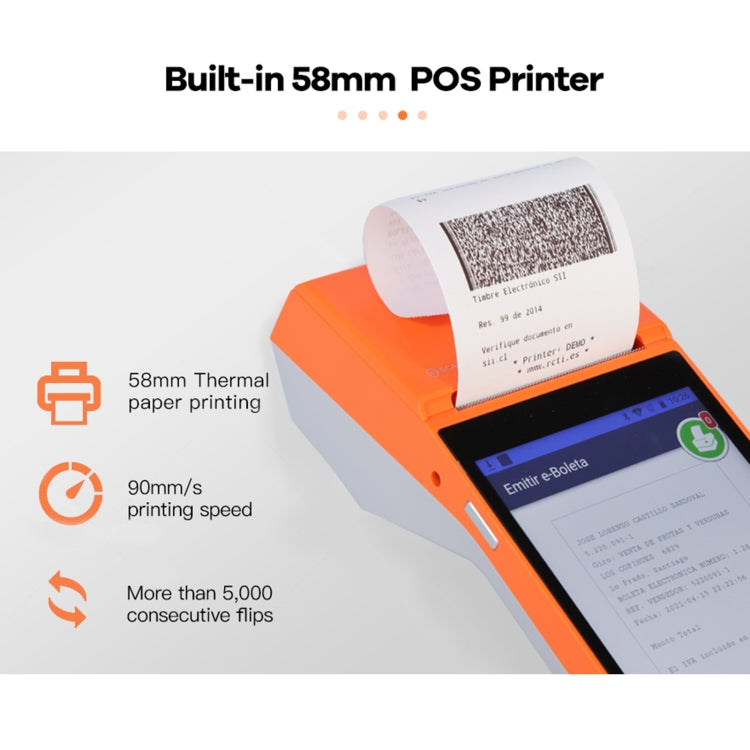 SGT-SP01 5.5 inch HD Screen Handheld POS Receipt Printer, Basic Version, UK Plug(Orange) - Consumer Electronics by buy2fix | Online Shopping UK | buy2fix