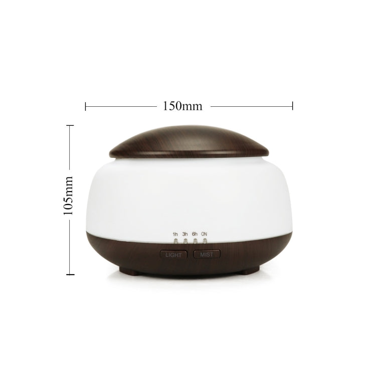 Wood Grain Humidifier Air Purifier Ultrasonic Atomization Household Aromatherapy Machine with Colorful LED Light Automatic Alcohol Sprayer, Plug Specification:UK Plug(Dark Brown) - Home & Garden by buy2fix | Online Shopping UK | buy2fix