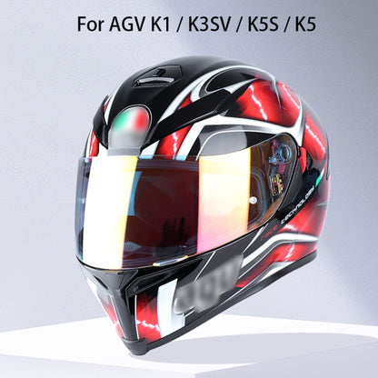 Motorcycle Helmet Visor Anti-UV Wind Shield Lens For AGV K1 / K3SV / K5(Aurora Blue) - In Car by buy2fix | Online Shopping UK | buy2fix