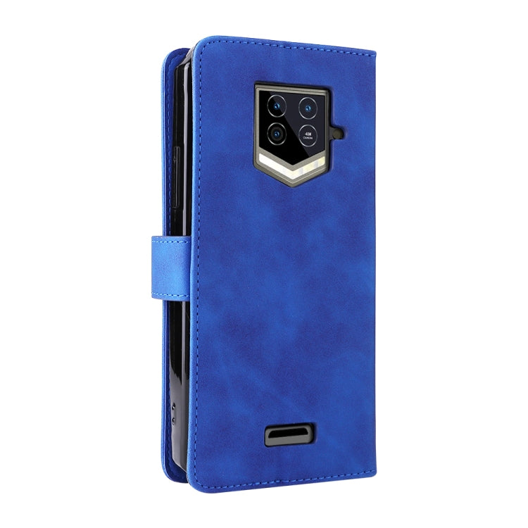 For Oukitel WP15 5G Solid Color Skin Feel Magnetic Buckle Leather Phone Case(Blue) - More Brand by buy2fix | Online Shopping UK | buy2fix