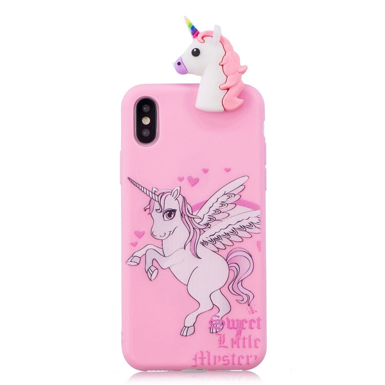 For iPhone X / XS Shockproof Cartoon TPU Protective Case(Unicorn) - More iPhone Cases by buy2fix | Online Shopping UK | buy2fix