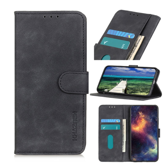 For Huawei Honor 60 Pro KHAZNEH Retro Texture Horizontal Flip Leather Phone Case(Black) - Honor Cases by buy2fix | Online Shopping UK | buy2fix