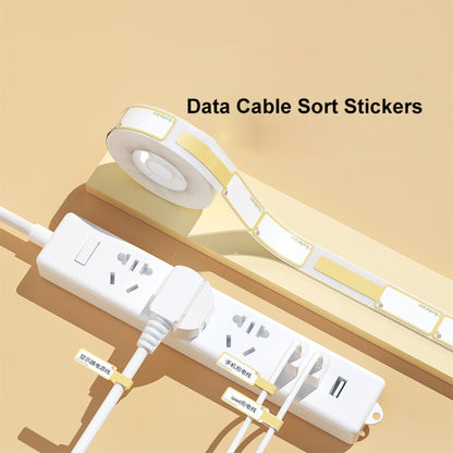 25 x 78mm  90 Sheets Thermal Label Data Cable Sort Stickers For NiiMbot D101 / D11(White) - Consumer Electronics by buy2fix | Online Shopping UK | buy2fix