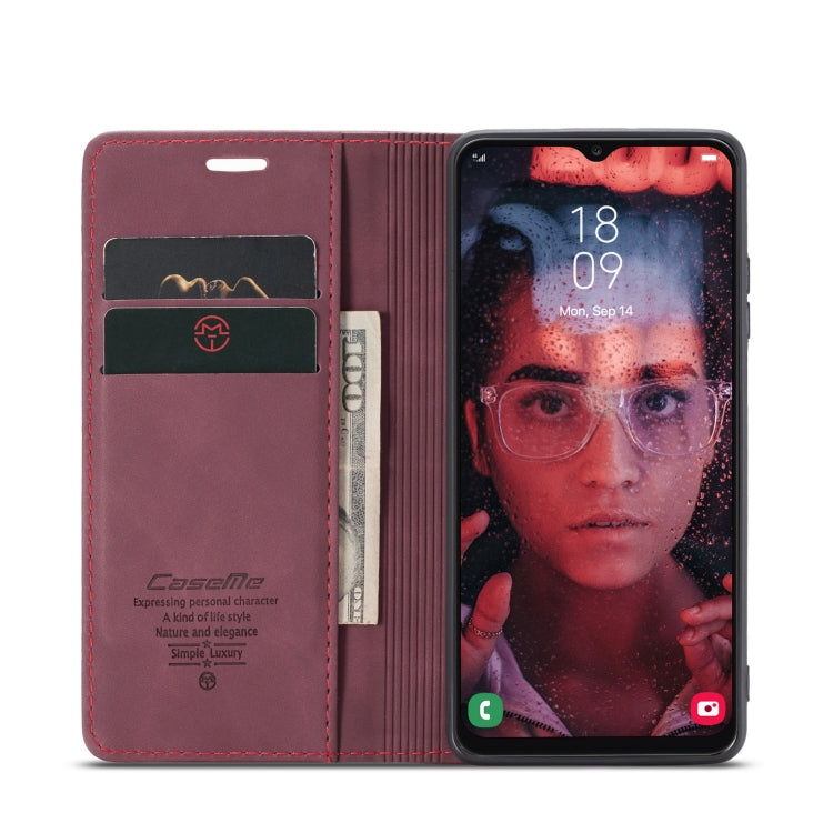 For Samsung Galaxy A13 4G/A13 5G/A04S/A04/M13 5G CaseMe 013 Multifunctional Horizontal Flip Leather Phone Case(Wine Red) - Galaxy Phone Cases by CaseMe | Online Shopping UK | buy2fix