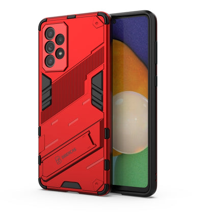 For Samsung Galaxy A73 5G Punk Armor 2 in 1 PC + TPU Shockproof Phone Case with Invisible Holder(Red) - Samsung Accessories by buy2fix | Online Shopping UK | buy2fix