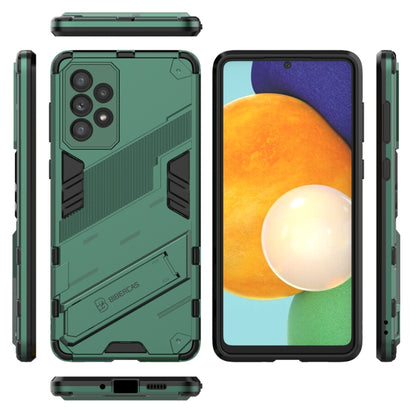 For Samsung Galaxy A73 5G Punk Armor 2 in 1 PC + TPU Shockproof Phone Case with Invisible Holder(Green) - Samsung Accessories by buy2fix | Online Shopping UK | buy2fix