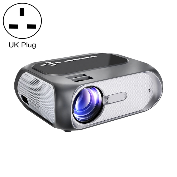 T7i 720P 200 ANSI Home Theater LED HD Digital Projector, Basic Version, UK Plug(Silver Grey) - Consumer Electronics by buy2fix | Online Shopping UK | buy2fix