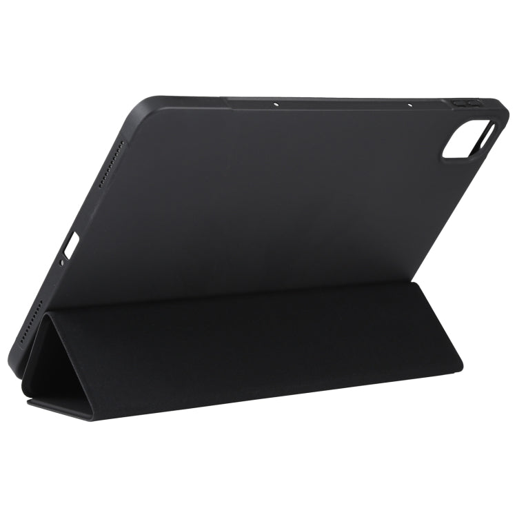 For Xiaomi Mi Pad 5 TPU Three-fold Leather Tablet Case(Black) - Xiaomi Accessories by buy2fix | Online Shopping UK | buy2fix