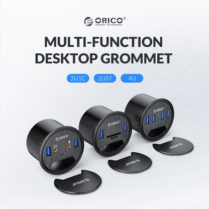 ORICO DESK-4U-BK 4 USB3.0 Port Multifunction Desktop Hub(Black) - USB HUB by ORICO | Online Shopping UK | buy2fix