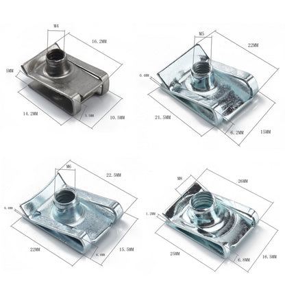 A6827 40 in 1 Car / Motorcycle Clip Nuts B-Shaped Clip Nut - Booster Cable & Clip by buy2fix | Online Shopping UK | buy2fix