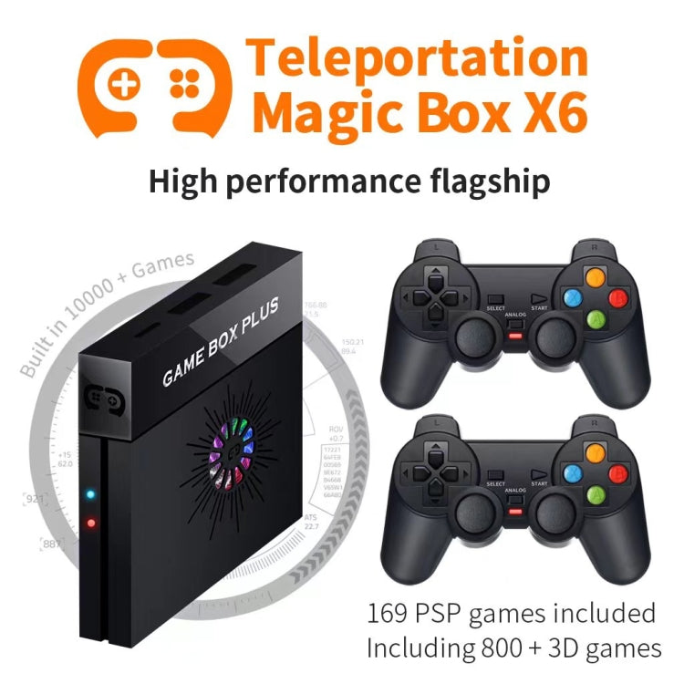 X6 Game Box 4K Video Games Console Magic Box with 2.4GHz Controller, Capacity:64GB(EU Plug) - Pocket Console by buy2fix | Online Shopping UK | buy2fix