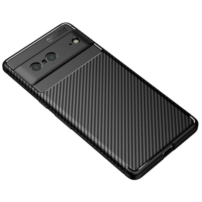 For Google Pixel 7 Carbon Fiber Texture Shockproof TPU Phone Case(Black) - Mobile Accessories by buy2fix | Online Shopping UK | buy2fix