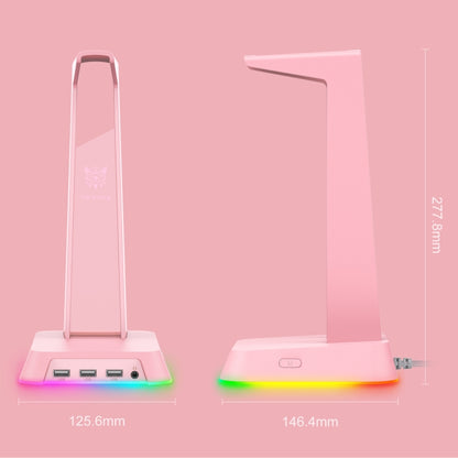 ONIKUMA ST-2 RGB Lighting Headset Holder Stand(Pink) - Headset Stand by ONIKUMA | Online Shopping UK | buy2fix