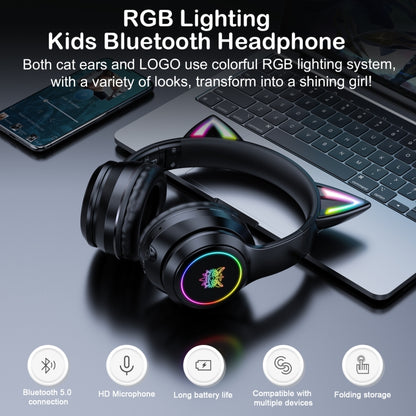 ONIKUMA B90 RGB Lighting Wireless Bluetooth Headphone(Black) - Multimedia Headset by ONIKUMA | Online Shopping UK | buy2fix