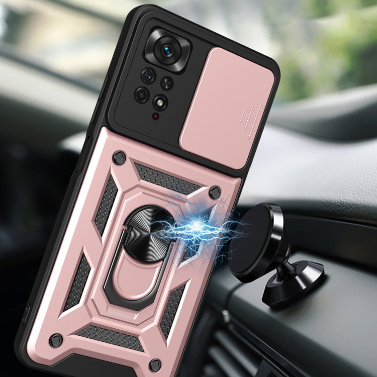 For Xiaomi Redmi Note 11 Pro (Global) Sliding Camera Cover TPU+PC Phone Case(Black) - Xiaomi Accessories by buy2fix | Online Shopping UK | buy2fix