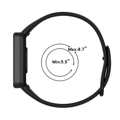 For Xiaomi Redmi Band Pro Solid Color Silicone Watch Band(Black) - Smart Wear by buy2fix | Online Shopping UK | buy2fix