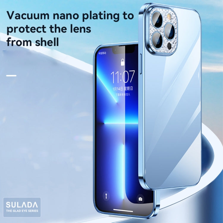 For iPhone 13 Pro SULADA Diamond Lens Protector Plated Frosted Case (Silver) - iPhone 13 Pro Cases by SULADA | Online Shopping UK | buy2fix